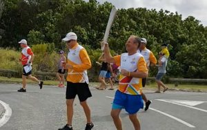 Colin Carries Commonwealth Games Baton