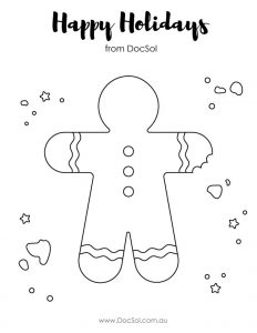 Colouring in Christmas gingerbread